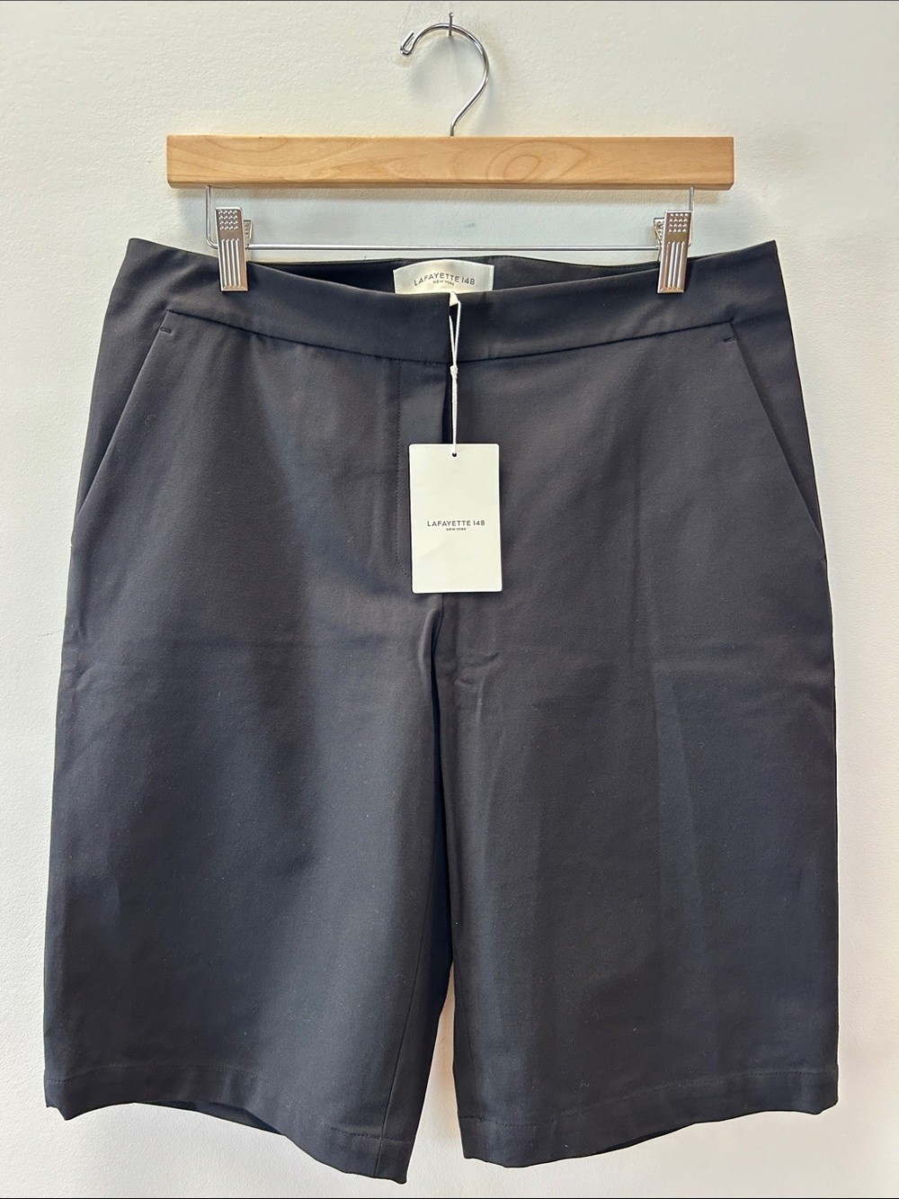 Lafayette 148 New York Black Tailored Women's Shorts